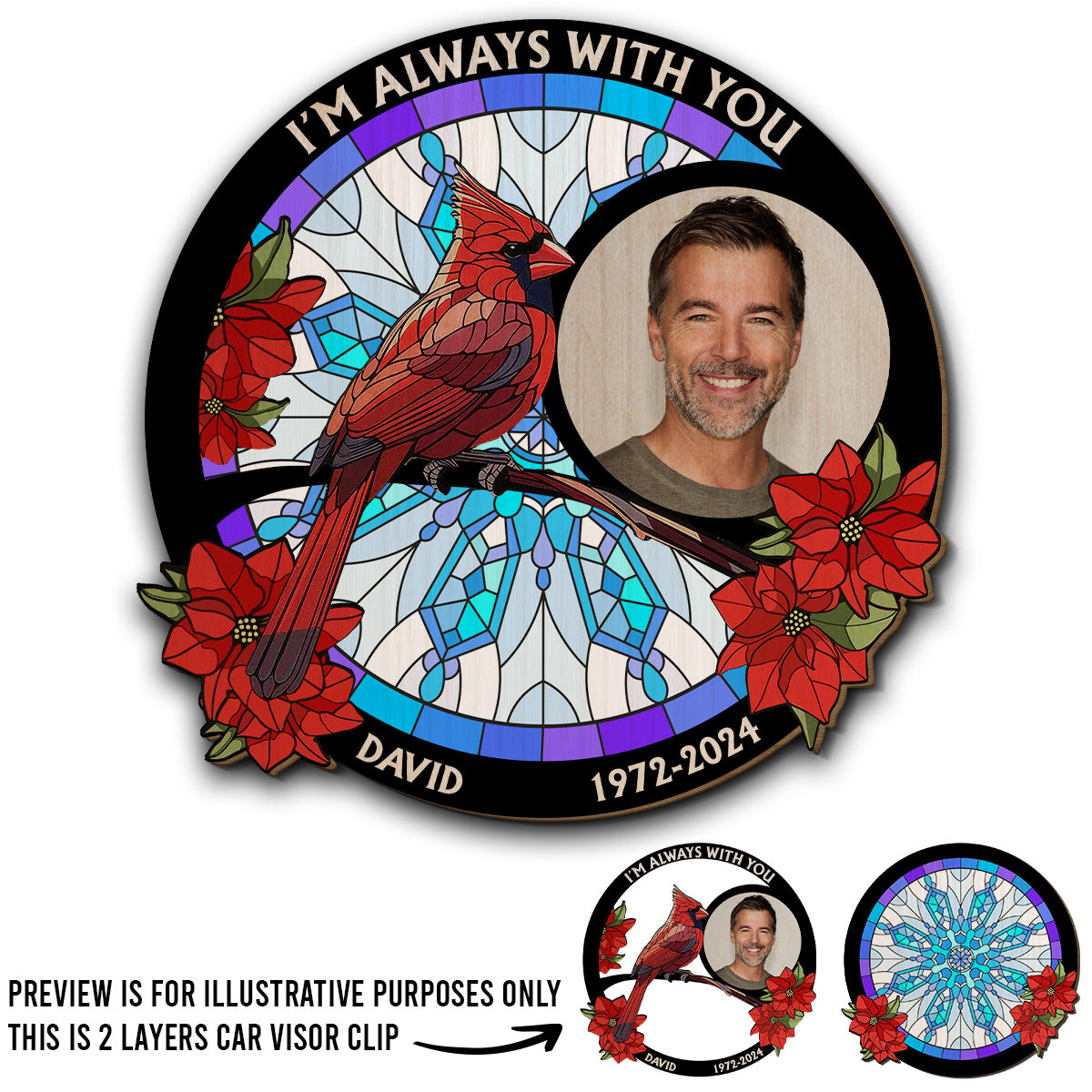 Loving Memory - Personalized Custom Car Visor Clip