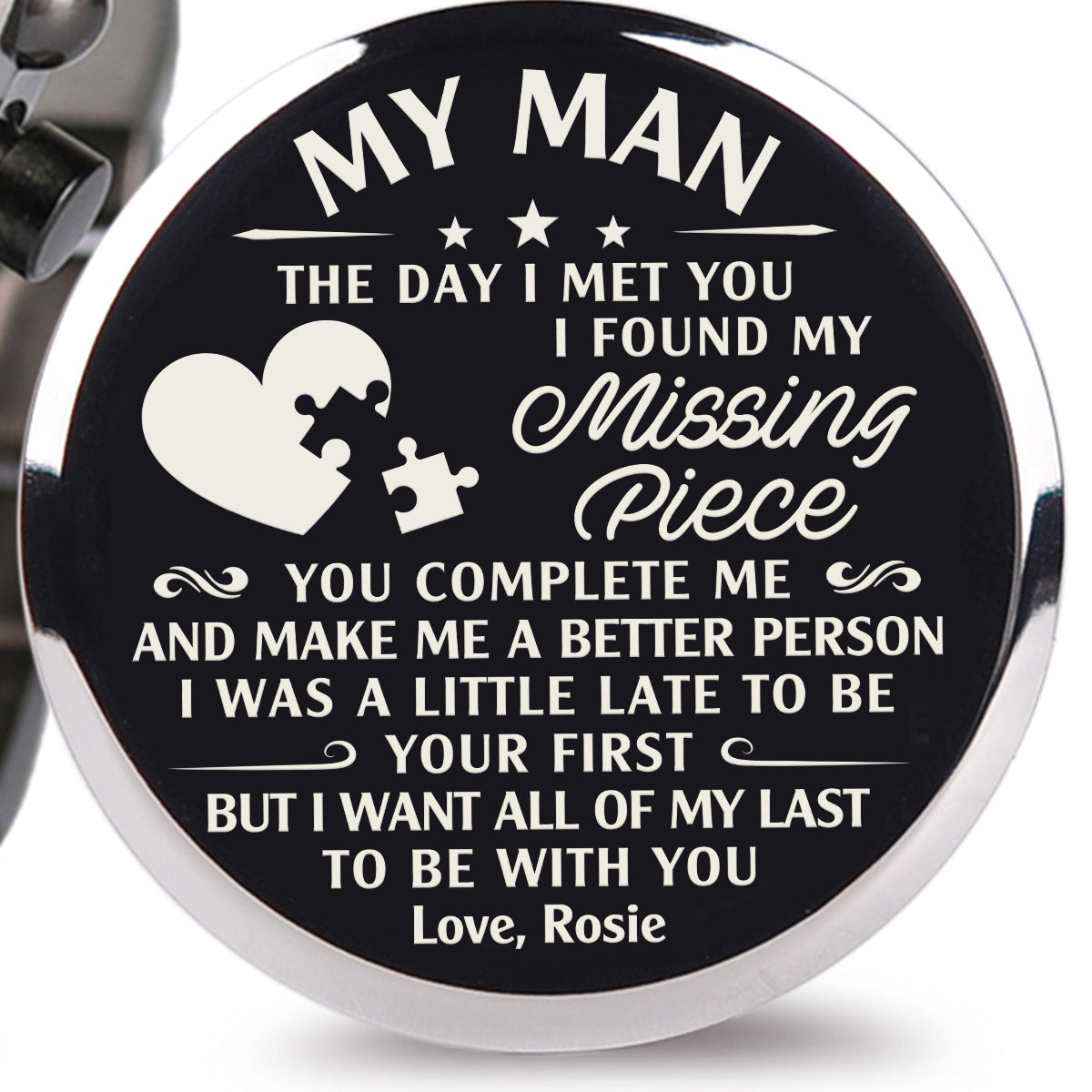 I Found My Missing Peace - Personalized Engraved Wooden Watches GQ026