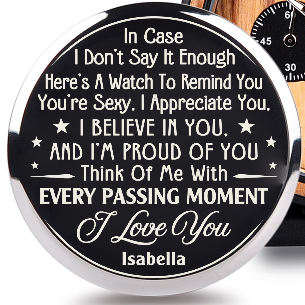 I Believe In You - Personalized Engraved Wooden Watches GP009