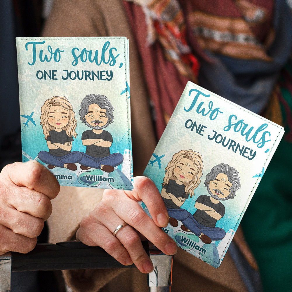 Two Souls, One Journey - Personalized Custom Passport Cover