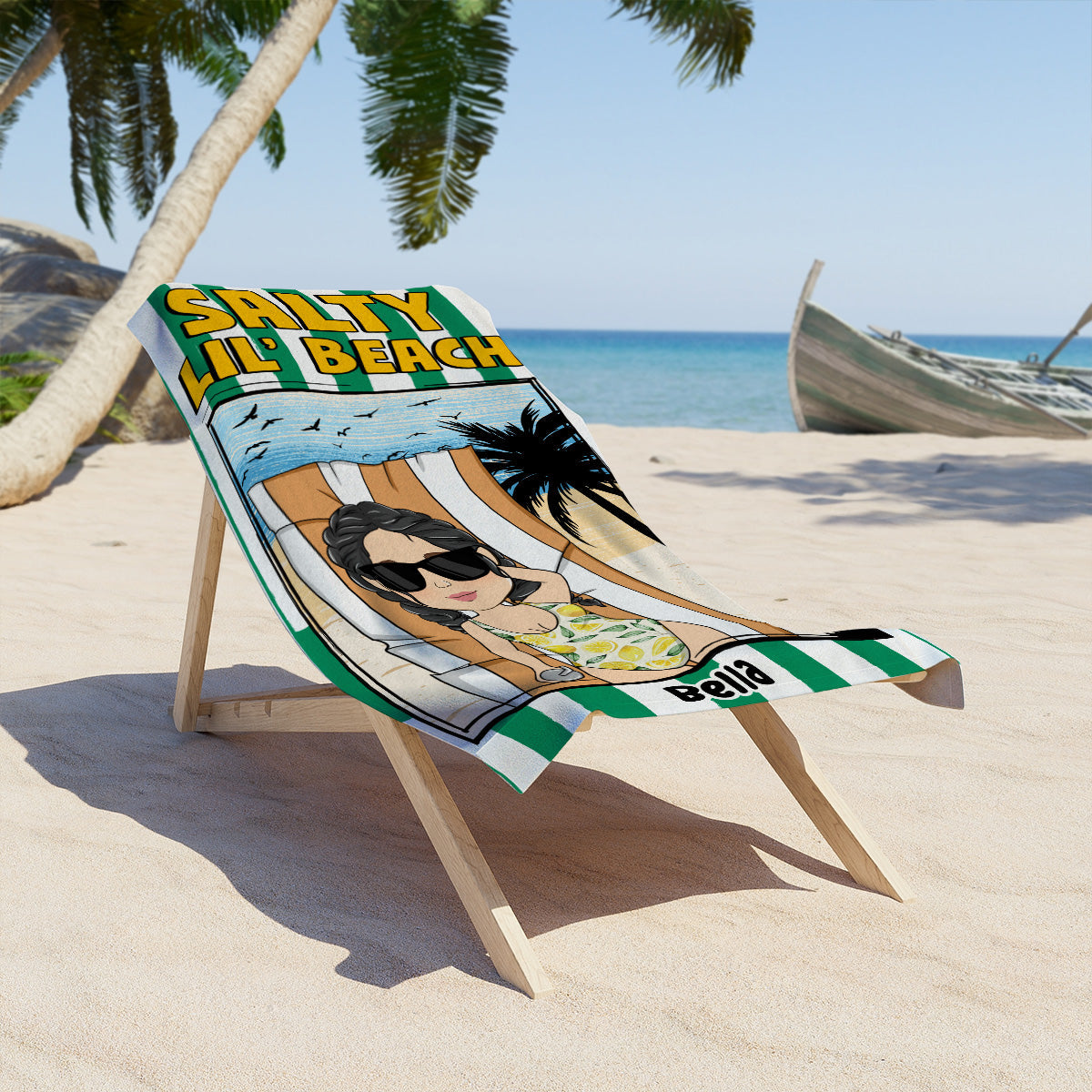 Salty Lil Beach - Personalized Custom Beach Towel