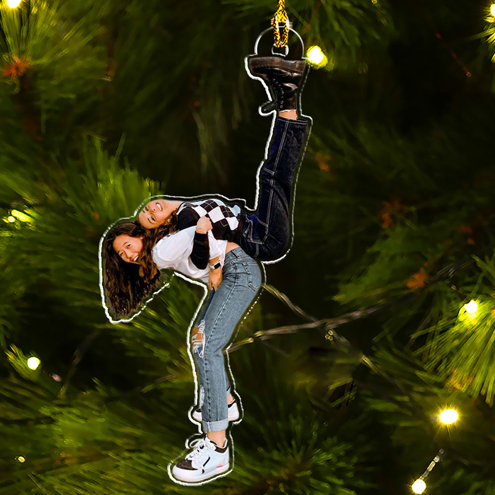 Custom Photo Forever Friend - Personalized Custom Acrylic Ornament