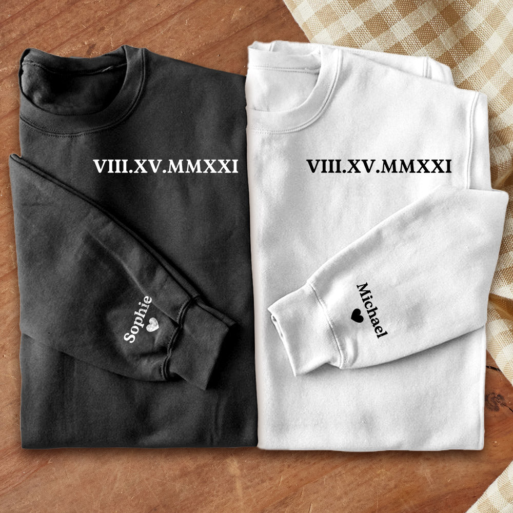 Custom Roman Numeral - Personalized Custom Long Sleeve T-shirt