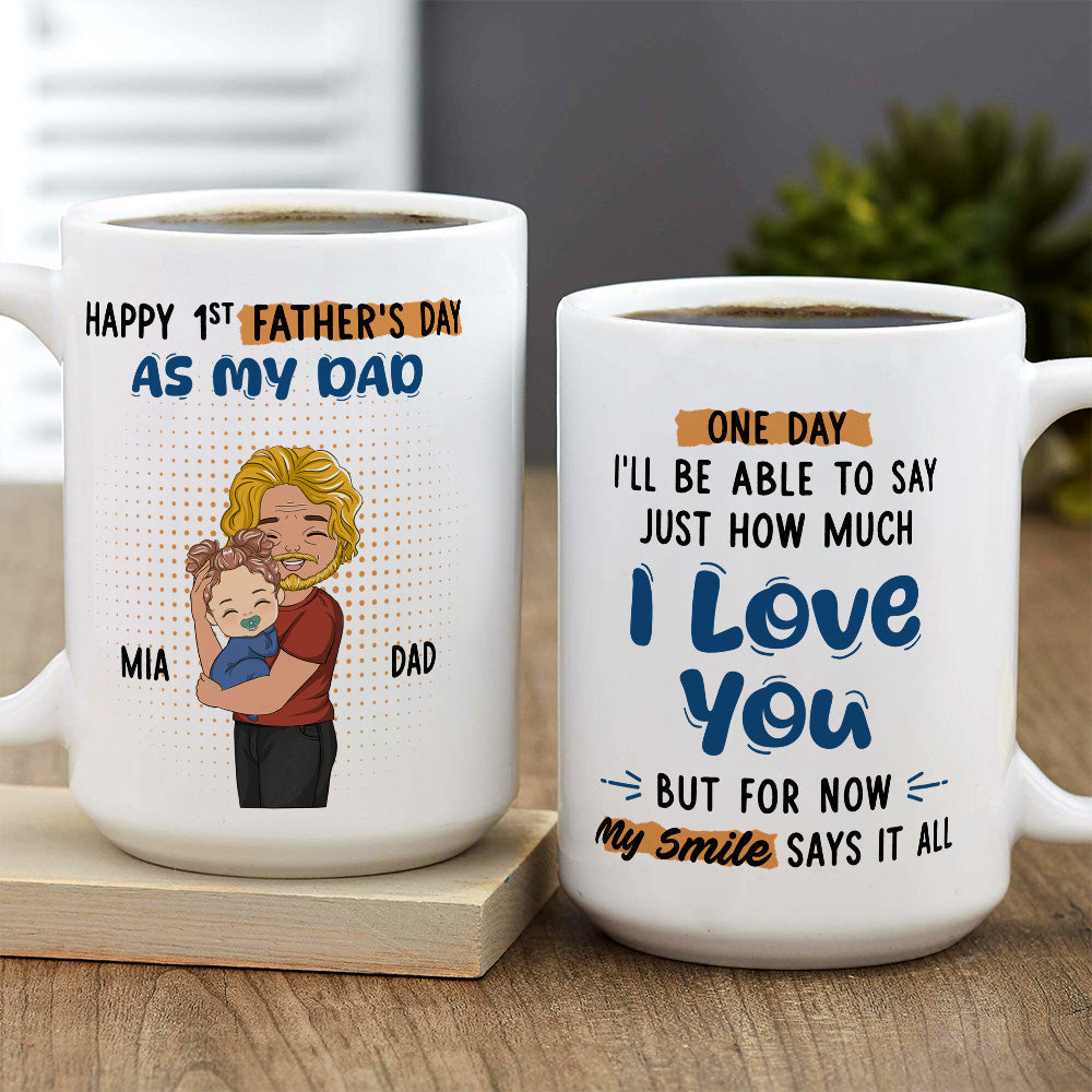 Happy 1st Fathers Day - Personalized Custom Coffee Mug