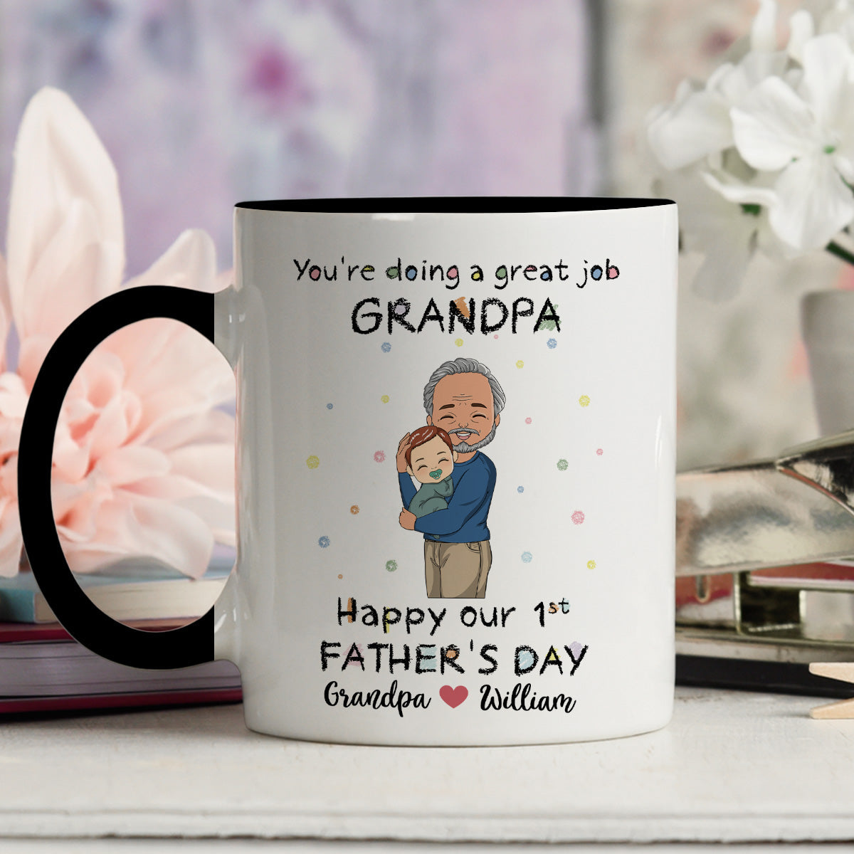You Are Doing A Great Job Dad  - Personalized Custom Accent Mug