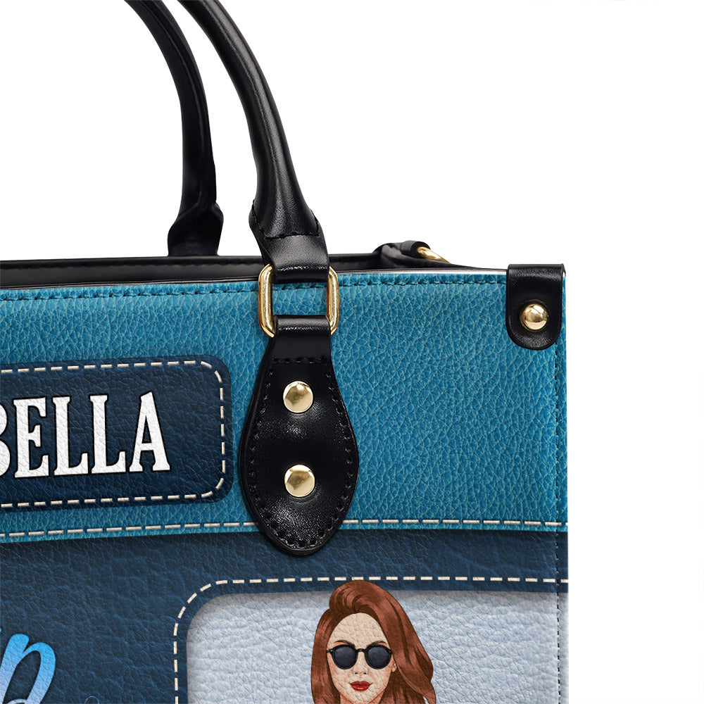 Blessed Grandma - Personalized Custom Leather Bag