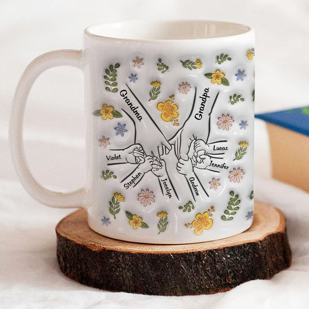 A Family Is A Round Of Love - Personalized Custom 3D Inflated Effect Mug