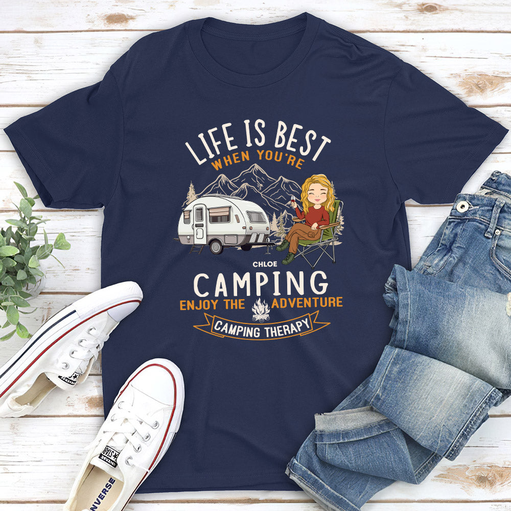 Camping Is Best - Personalized Custom Unisex T-shirt