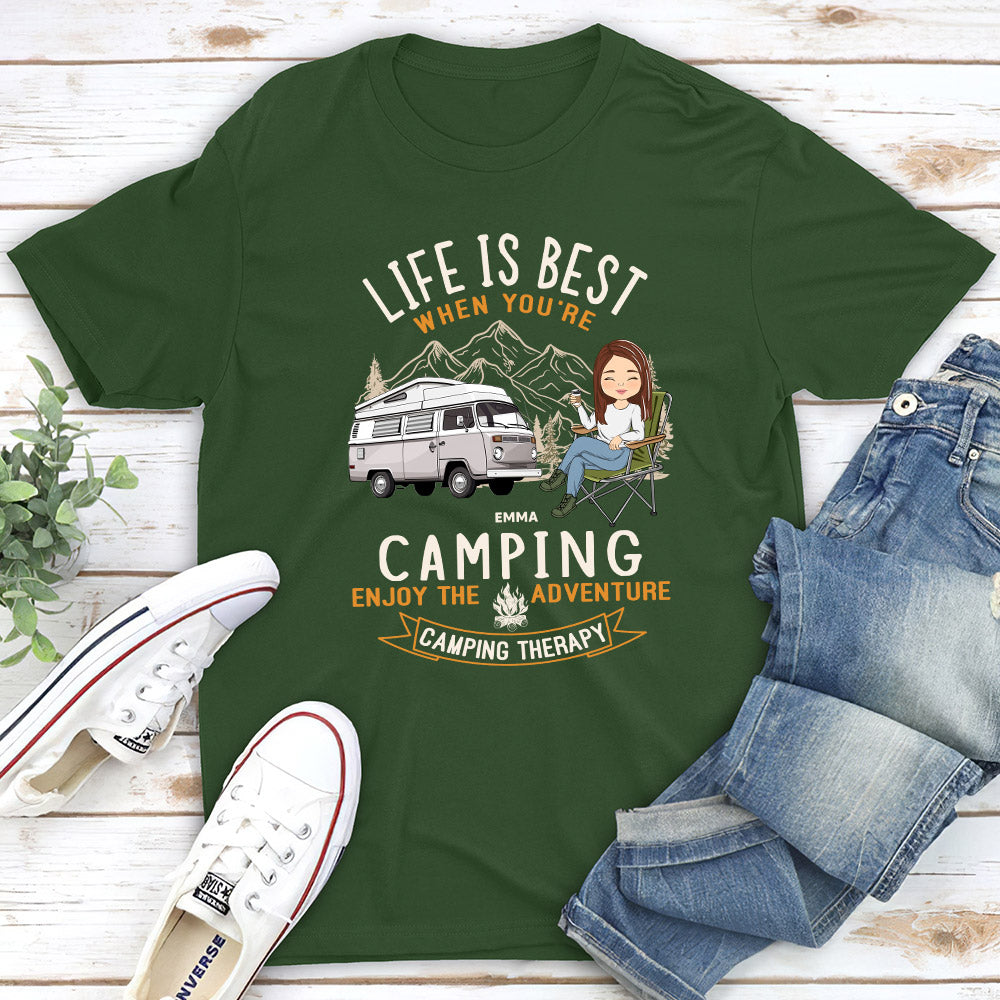 Camping Is Best - Personalized Custom Unisex T-shirt
