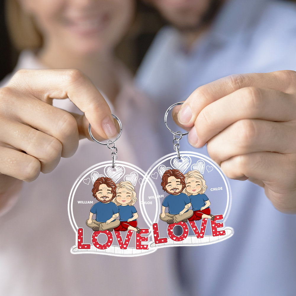 Couple Love - Personalized Custom Acrylic Keychain
