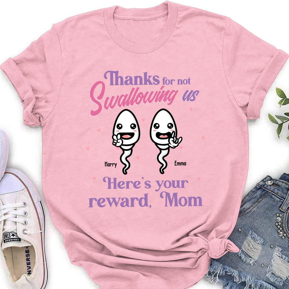 Thanks For Not Swallowing Us - Personalized Custom Women's T-shirt