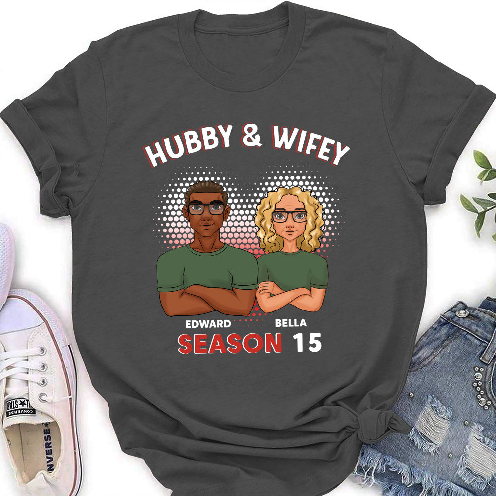 Hubby And Wifey - Personalized Custom Women's T-shirt