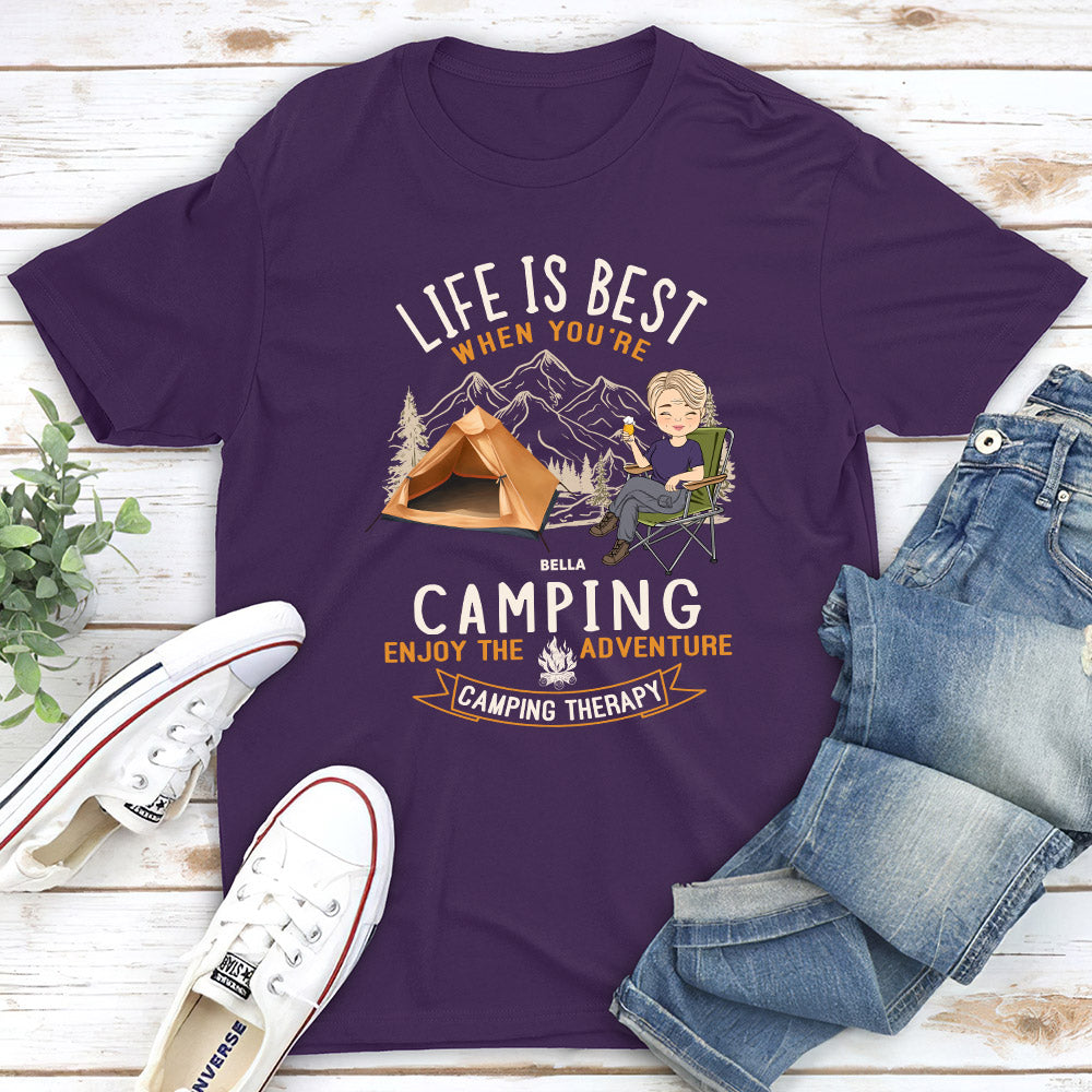 Camping Is Best - Personalized Custom Unisex T-shirt