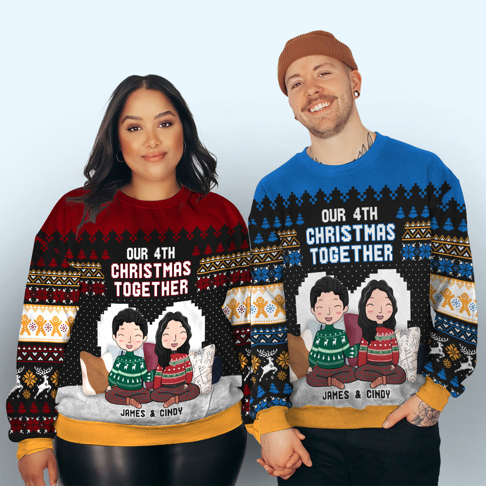 Christmas Together - Personalized Custom All-Over-Print Sweatshirt
