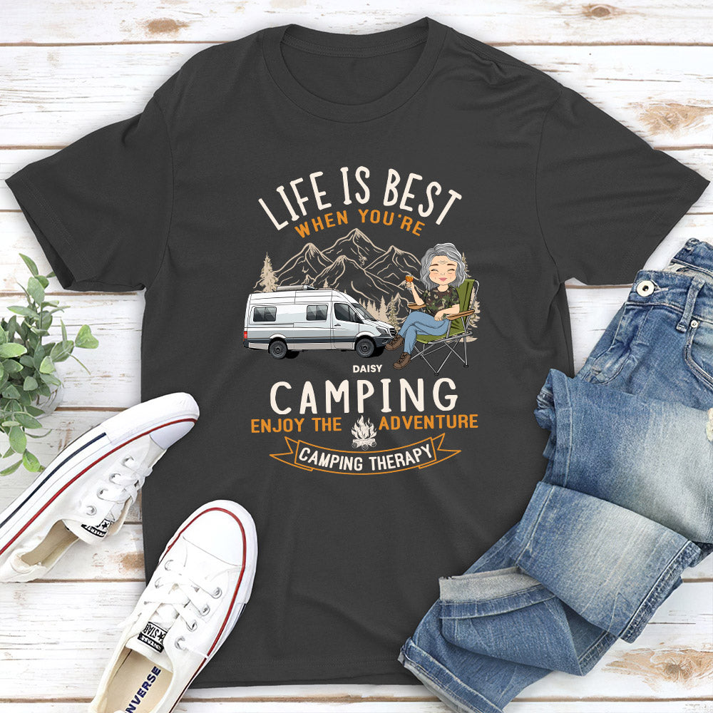 Camping Is Best - Personalized Custom Unisex T-shirt