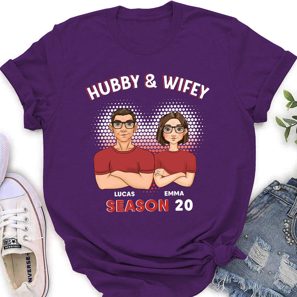 Hubby And Wifey - Personalized Custom Women's T-shirt