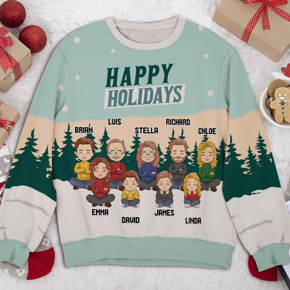Holiday Sweatshirt - Personalized Custom All-Over-Print Sweatshirt