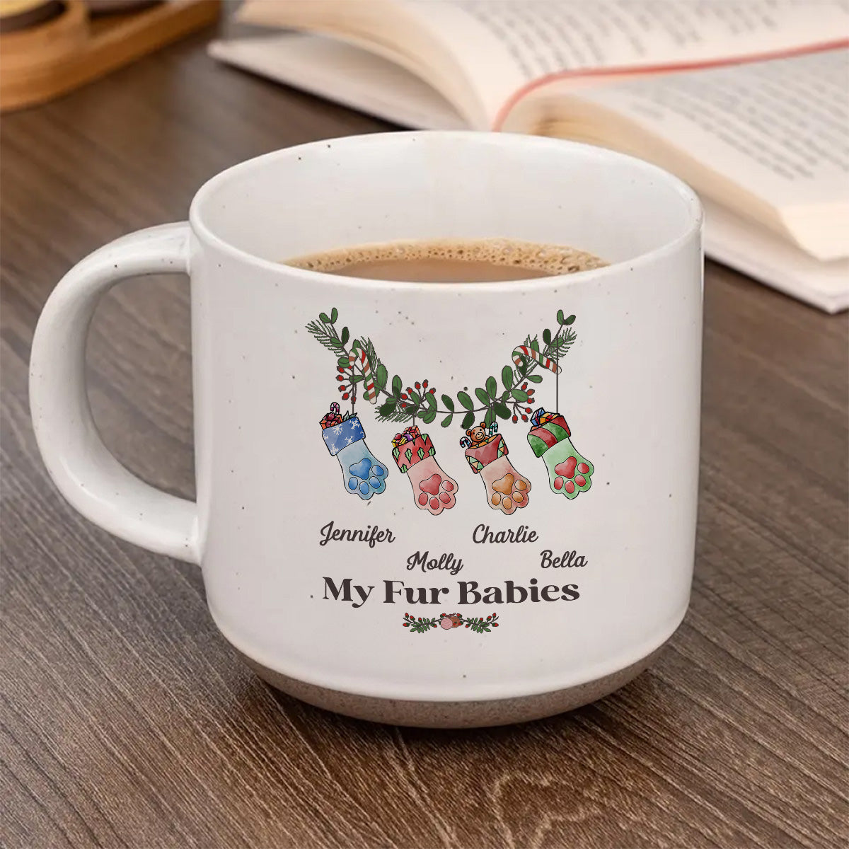 Grandma Funny Stockings Merry Christmas - Personalized Custom Pottery Mug