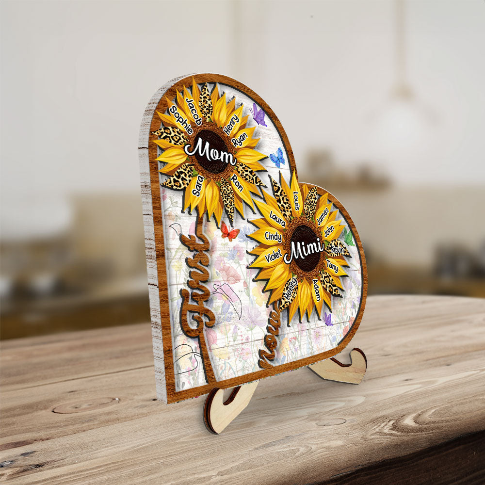 Proud To Be Mom And Grandma - Personalized Custom Wooden Plaque