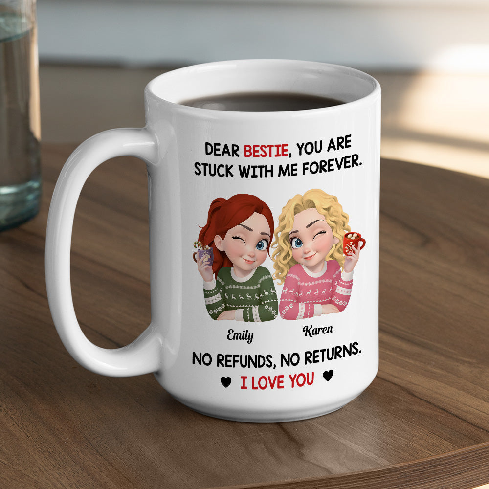 Stuck With My Friend Forever - Personalized Custom Coffee Mug