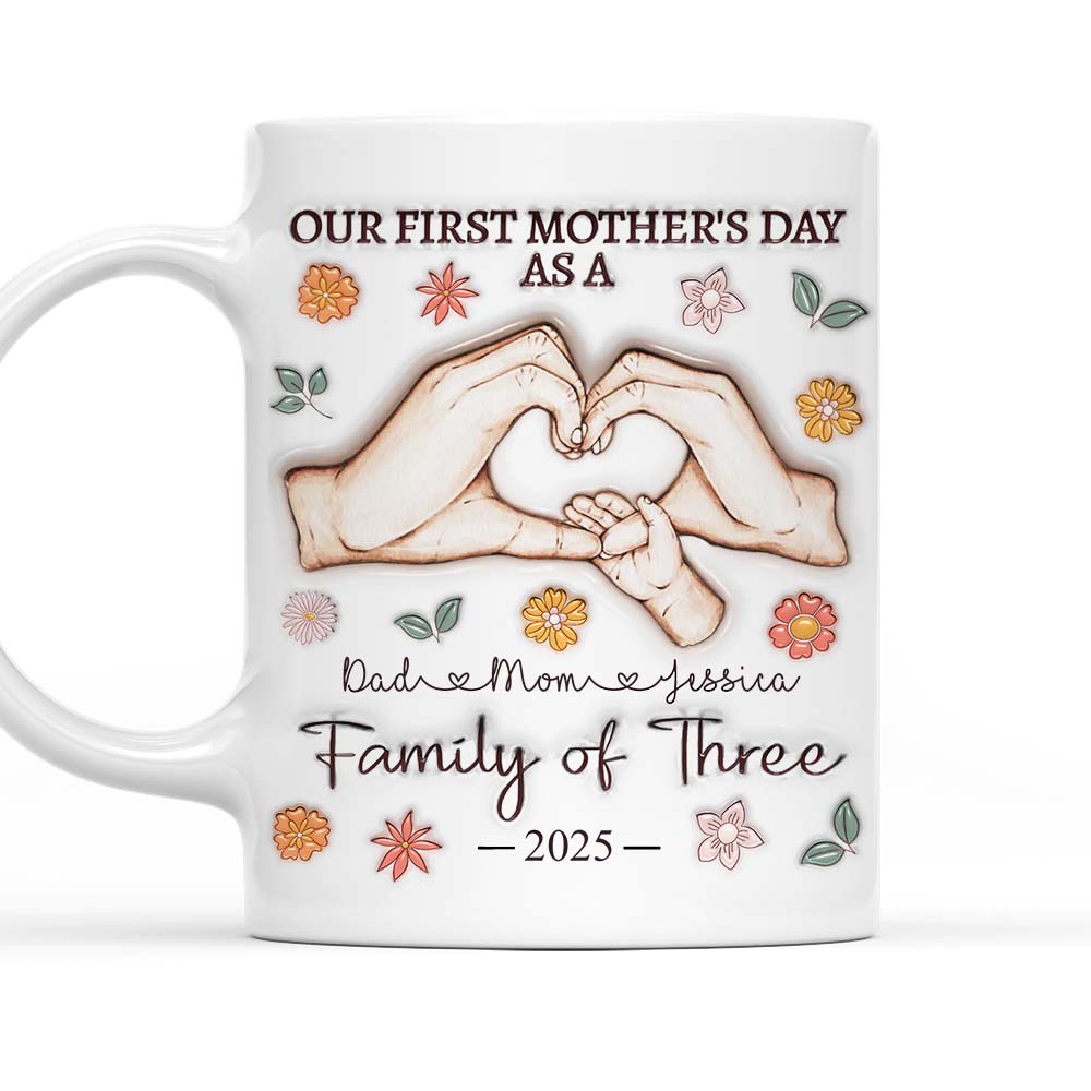 Our First Mother Day - Personalized Custom 3D Inflated Effect Mug