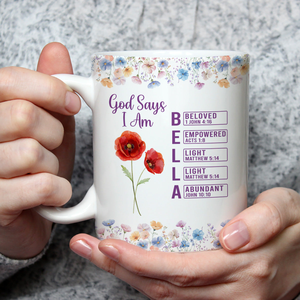 God Says I Am Custom Name - Personalized Custom Coffee Mug