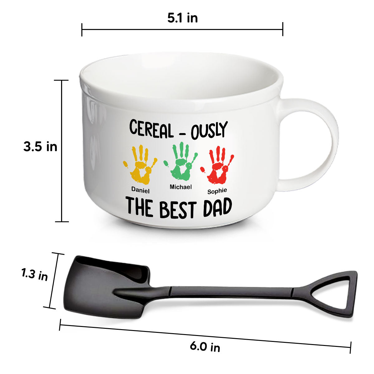 The Best Dad - Personalized Custom Ceramic Bowl