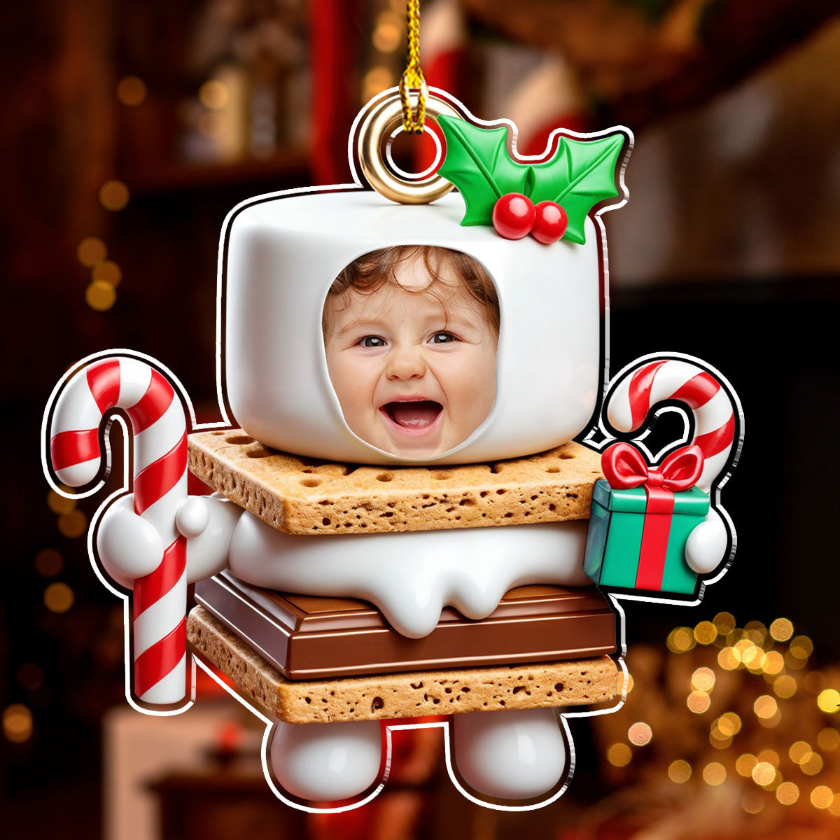 Cookies Cute Christmas - Personalized Custom Acrylic Ornament