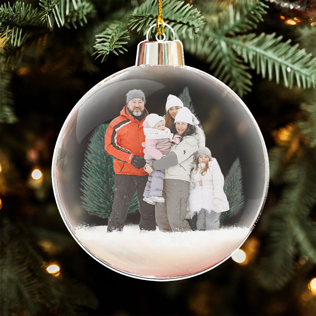 Merry Christmas Family - Personalized Custom Acrylic Ornament
