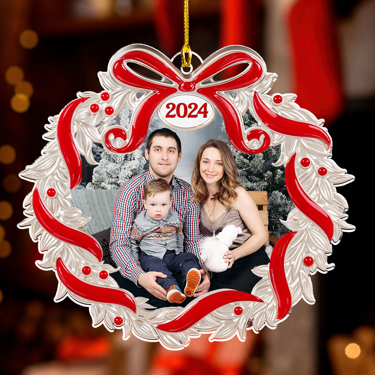Our Family Christmas 2024 - Personalized Custom Acrylic Ornament