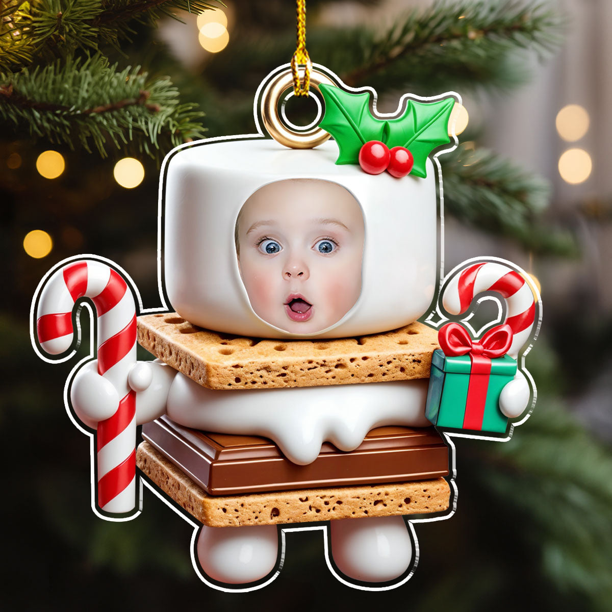 Cookies Cute Christmas - Personalized Custom Acrylic Ornament