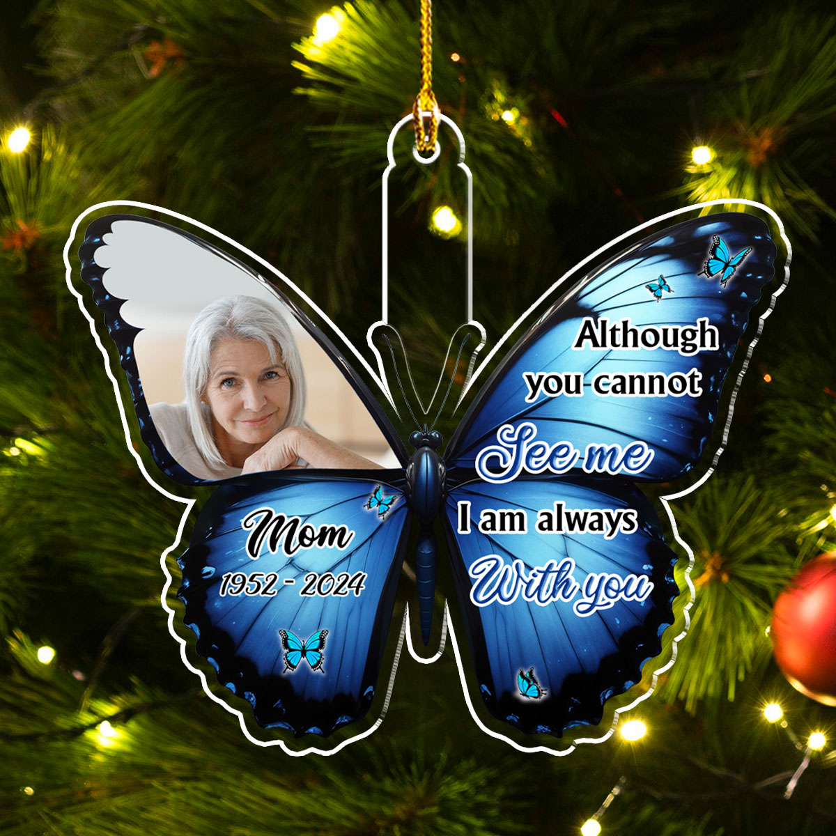 Butterflies Appear When Angels Are Near - Personalized Custom Acrylic Ornament
