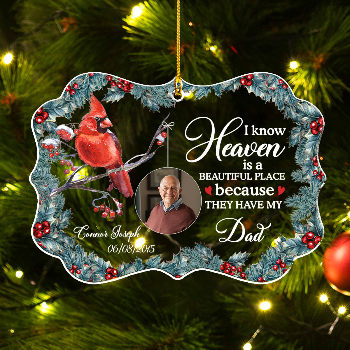 Heaven Is A Beautiful Place - Personalized Custom Acrylic Ornament