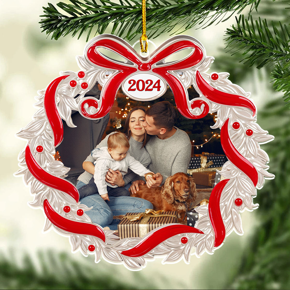 Our Family Christmas 2024 - Personalized Custom Acrylic Ornament