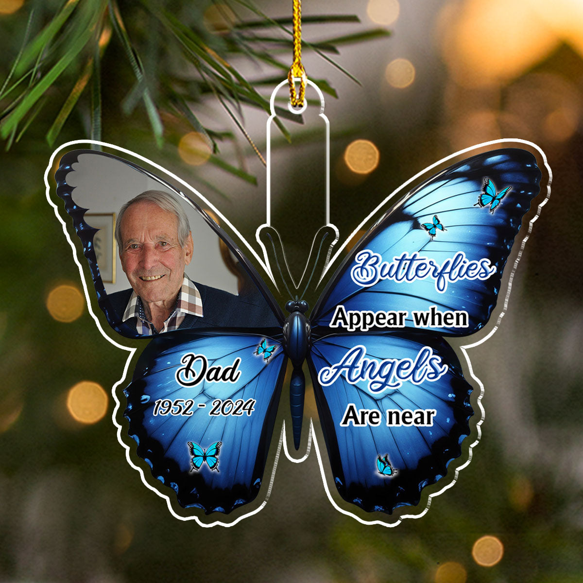 Butterflies Appear When Angels Are Near - Personalized Custom Acrylic Ornament