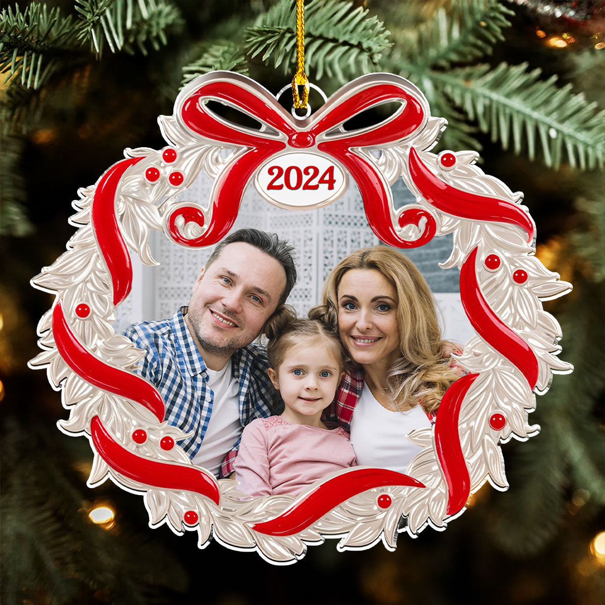 Our Family Christmas 2024 - Personalized Custom Acrylic Ornament