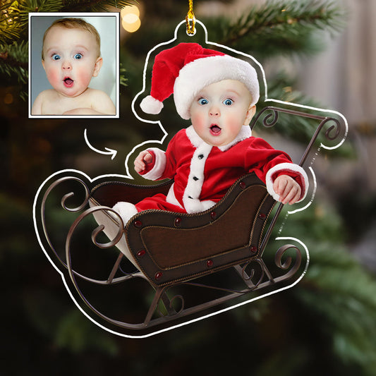 Adorable Newborn Baby - Personalized Custom Acrylic Ornament
