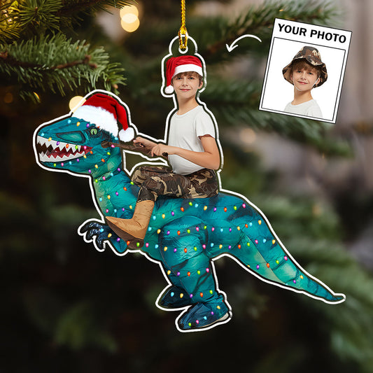 Cute Kid Xmas Dinosaur Unicorn Flamingo Alien - Personalized Custom Acrylic Ornament
