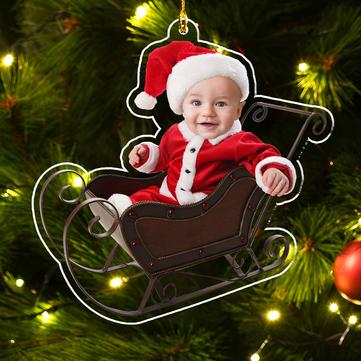 Adorable Newborn Baby - Personalized Custom Acrylic Ornament