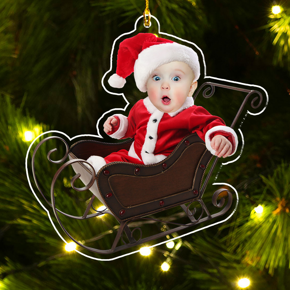 Adorable Newborn Baby - Personalized Custom Acrylic Ornament