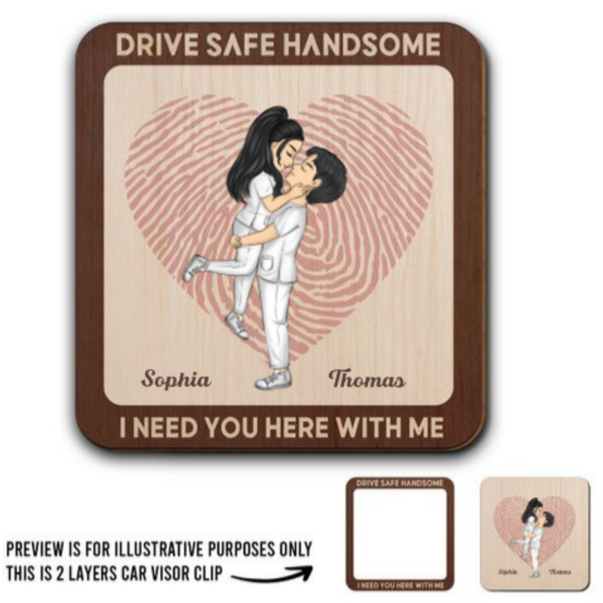 Loving You - Personalized Custom Car Visor Clip