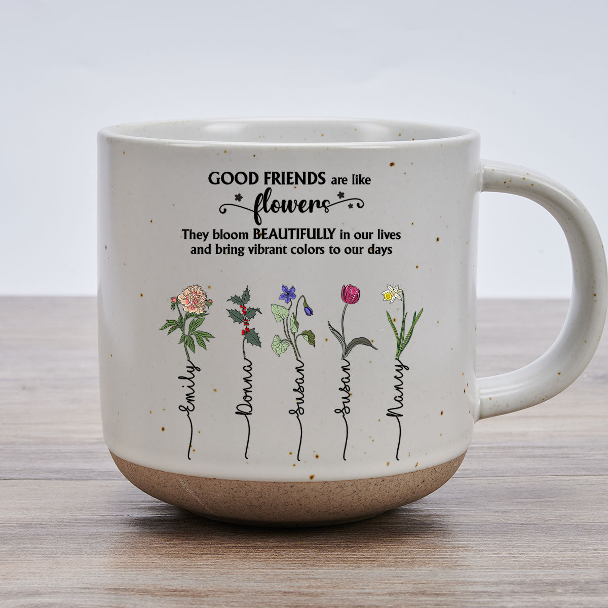 If Friends Were Flowers - Personalized Custom Pottery Mug