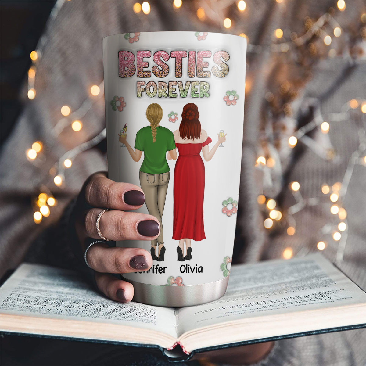 Always My Cute Bestfriend - Personalized Custom 3D Inflated Effect Tumbler