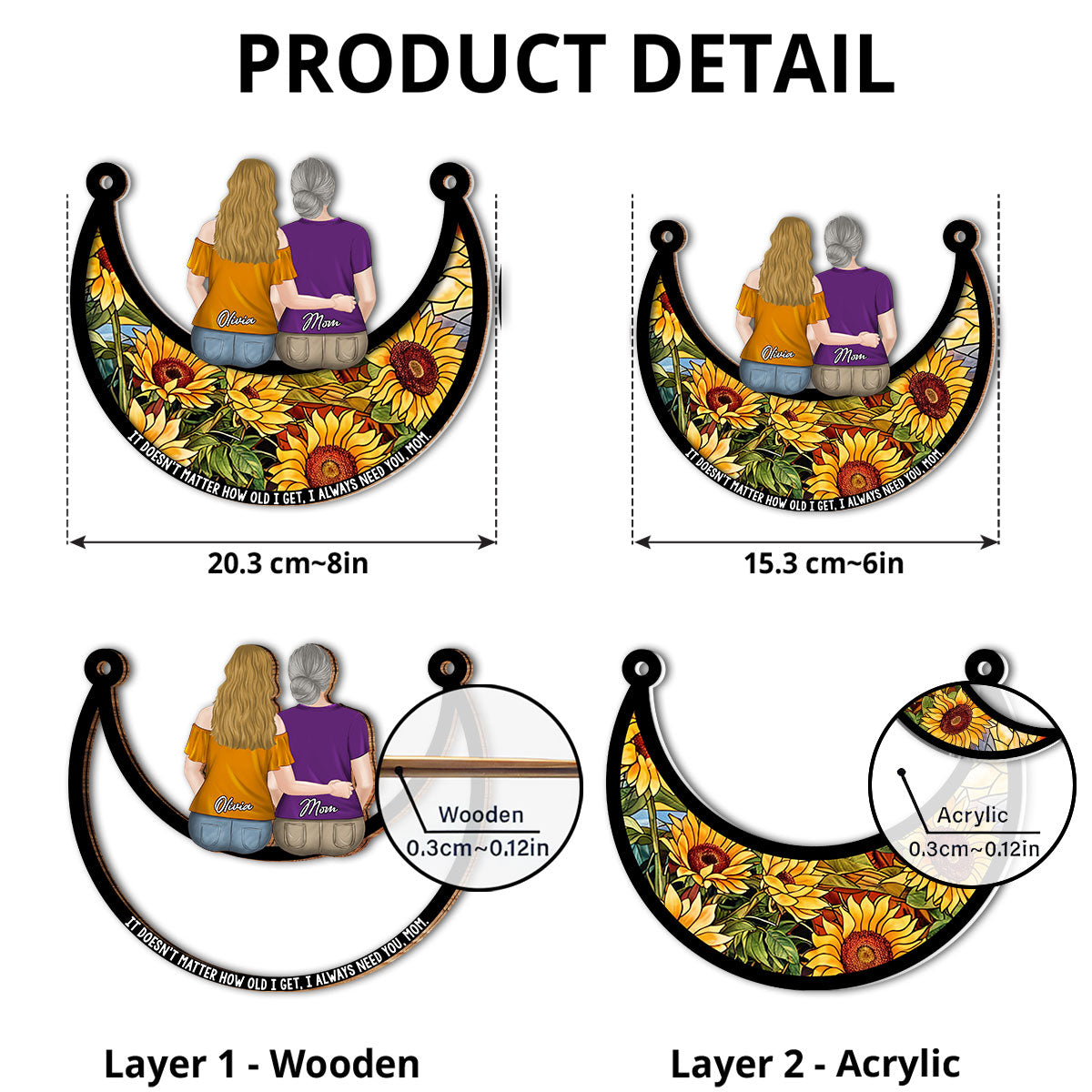 I Always Need You Mom - Personalized Custom Suncatcher