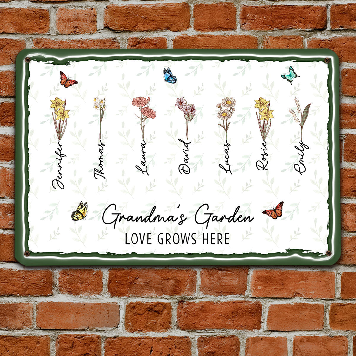 First Mom Now Grandma - Personalized Custom 3D Inflated Effect Metal Sign