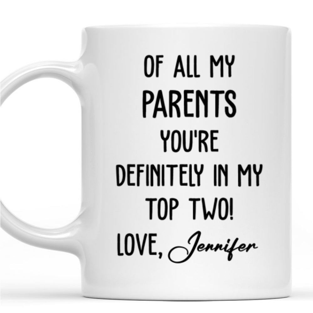 My Top Two - Personalized Custom Coffee Mug