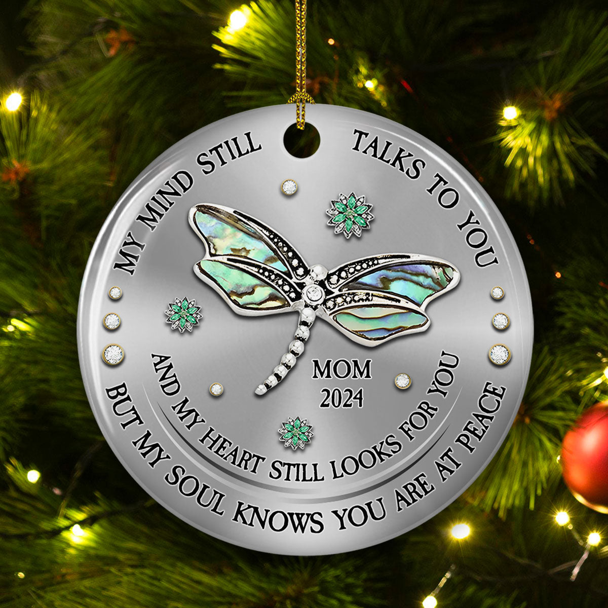My Mind My Heart My Soul- Personalized Custom Ceramic Ornament