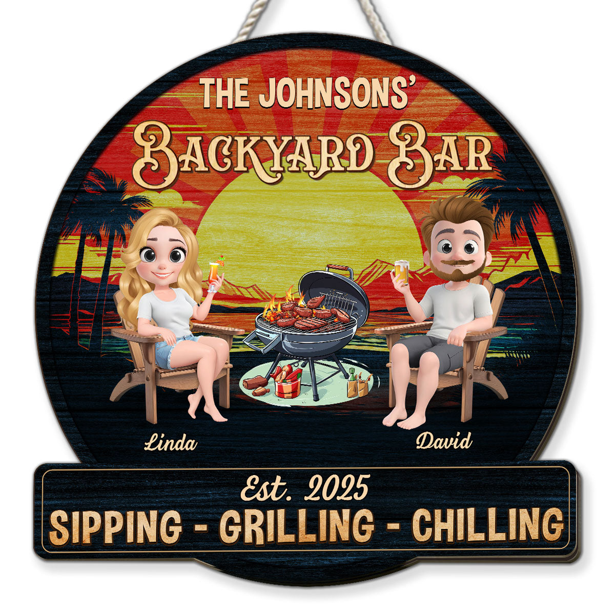 We At Pool And Patio - Personalized Custom Wood Sign