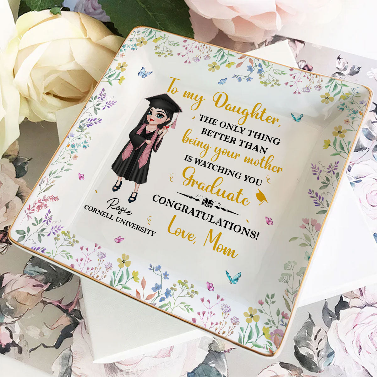A Sweet Ending To The New Beginning - Personalized Custom Jewelry Dish