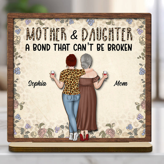 Lovely Daughters - Personalized Custom 2-Layer Wood Plaque With Flat Base